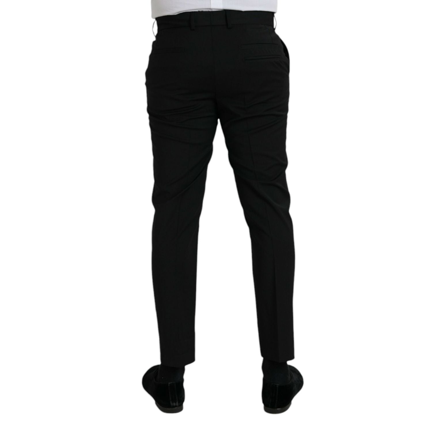 Dolce & Gabbana Black Wool SlimFit Dress Formal Pants