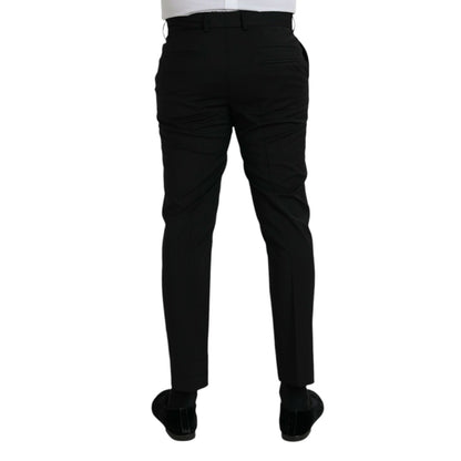 Dolce & Gabbana Black Wool SlimFit Dress Formal Pants