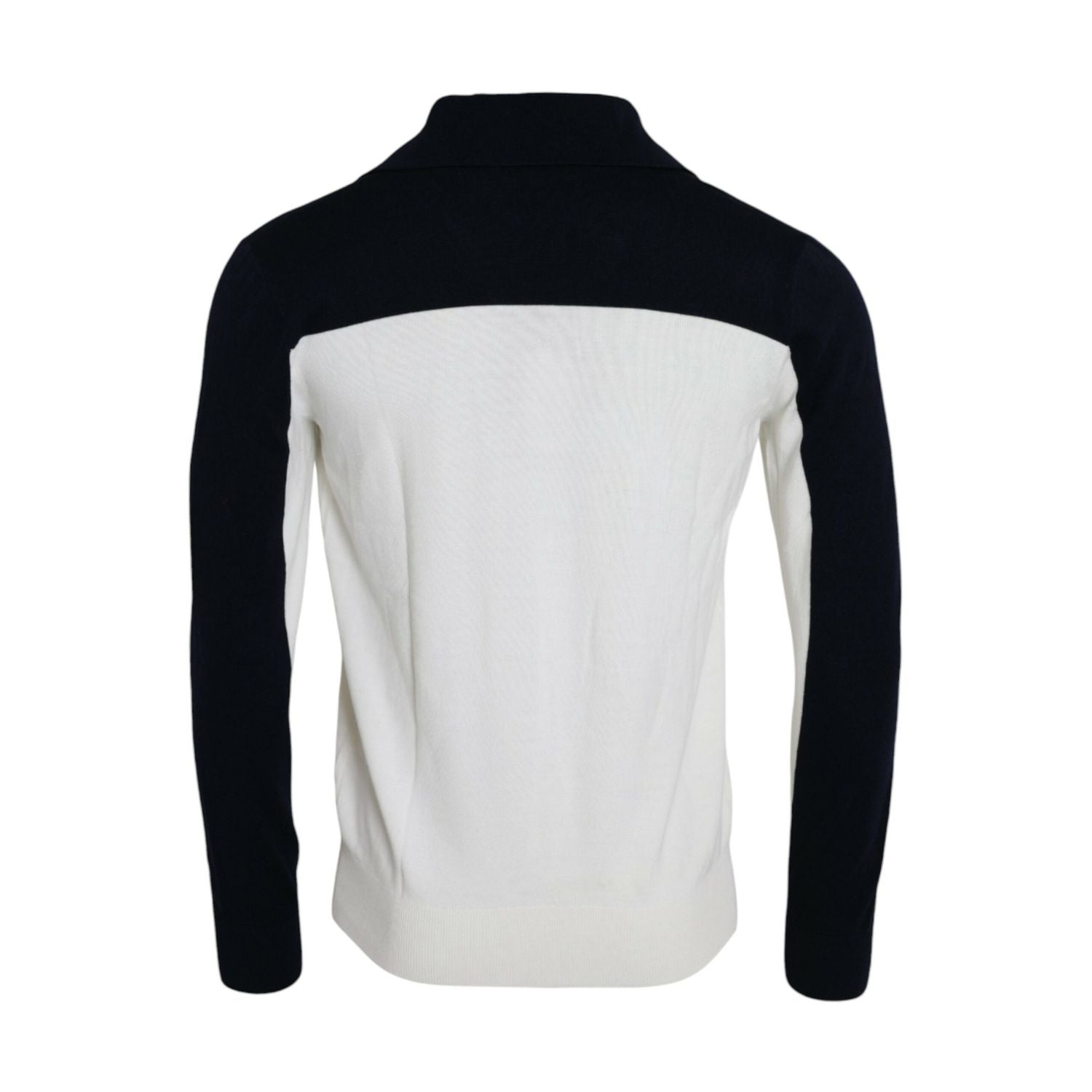 Dolce & Gabbana White Black SICILIA Henley Shirt Pullover Sweater