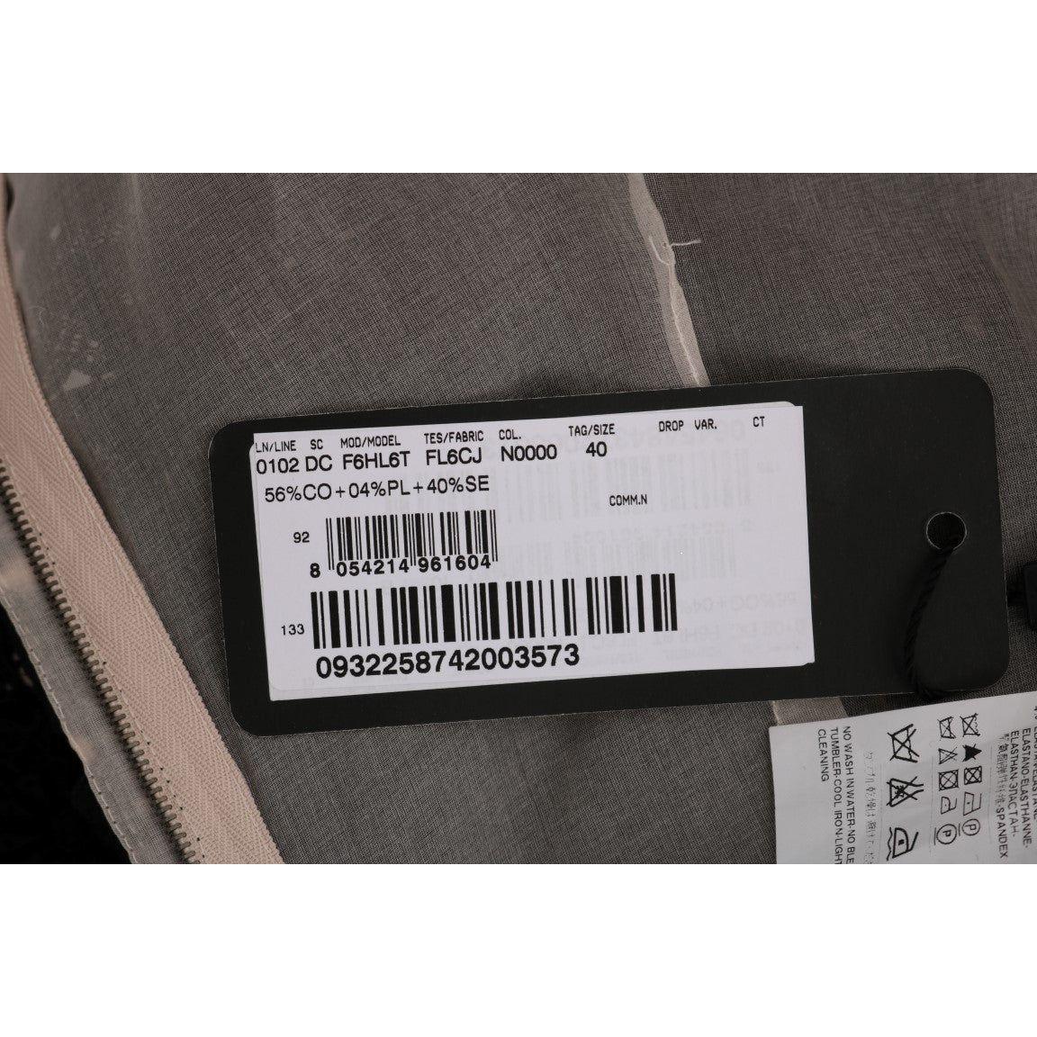 Dolce & Gabbana Black Cotton Silk Floral Long Dress