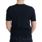 MARGHI LO' Blue 100% Lana Wool Blouse Top