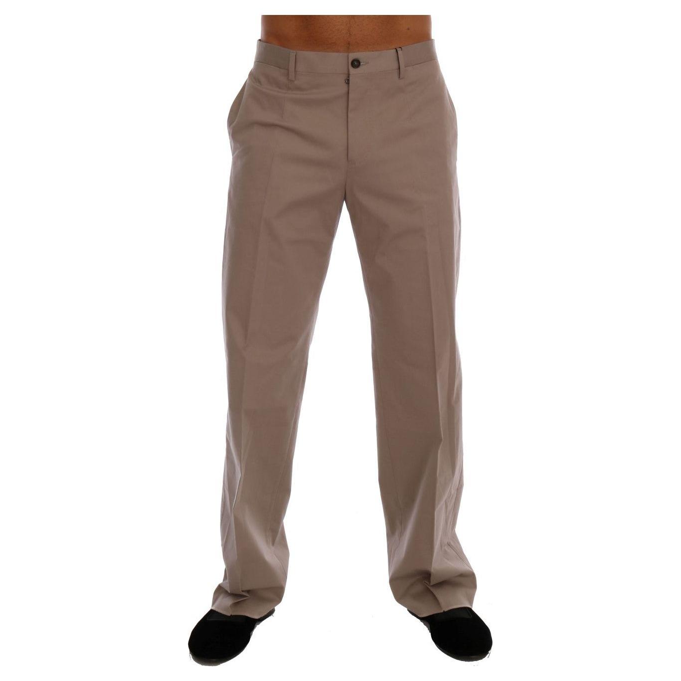 Dolce & Gabbana Beige Cotton Stretch Chinos Pants1728,4% Elastane,67345645728,Beige,Chino Pants - Pants - Clothing,Clothing,Dolce & Gabbana,IT44 | XS,Jeans & Pants - Men - Clothing,Material: 96% Cotton,Men,Men - Clothing,New with tags,Pants - Clothing