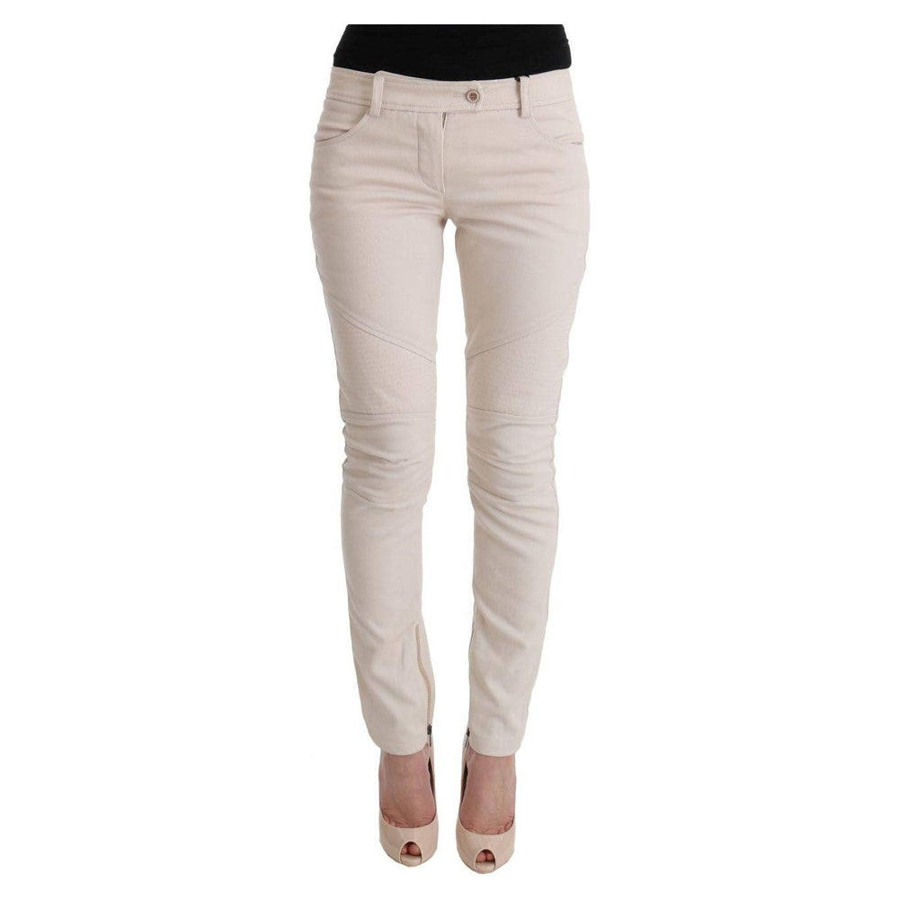 Ermanno Scervino White Slim Fit Casual Jeans SIG30299-3