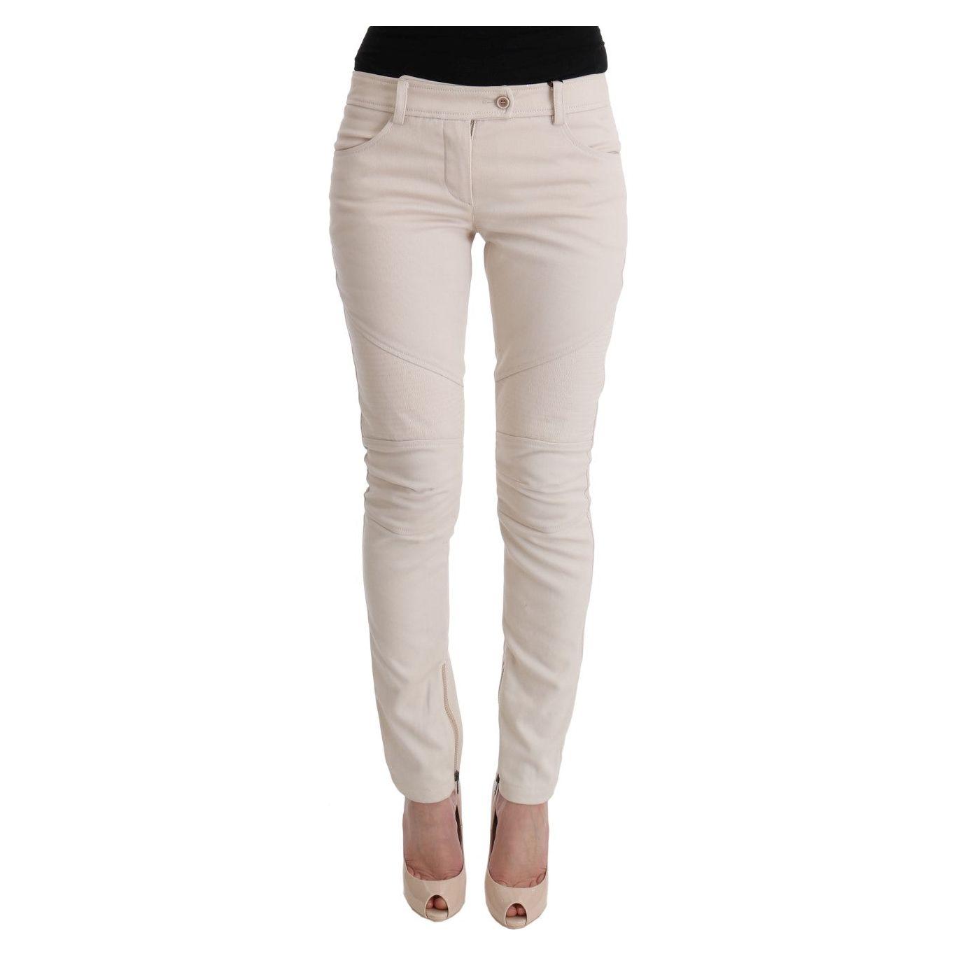 Ermanno Scervino White Slim Fit Casual Jeans SIG30299-3