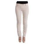 Ermanno Scervino White Slim Fit Casual Jeans SIG30299-3