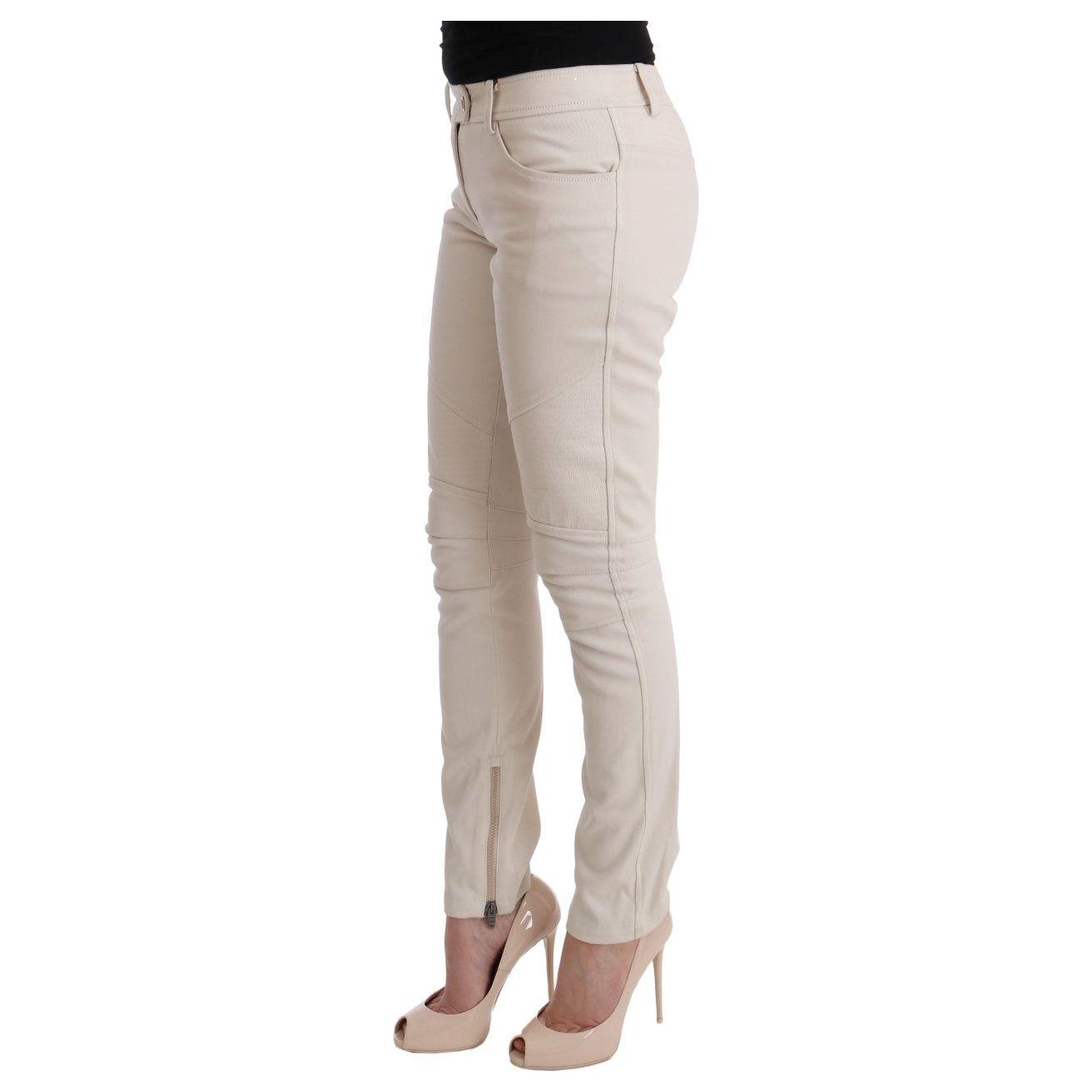 Ermanno Scervino White Slim Fit Casual Jeans SIG30299-3