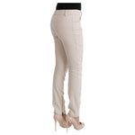 Ermanno Scervino White Slim Fit Casual Jeans SIG30299-3