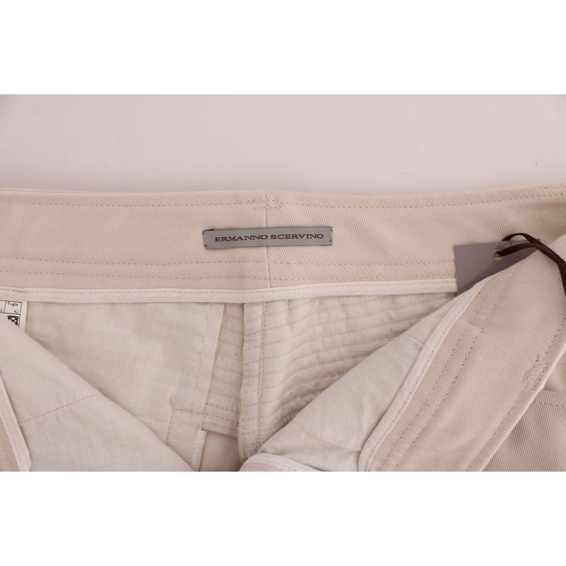 Ermanno Scervino White Slim Fit Casual Jeans SIG30299-3