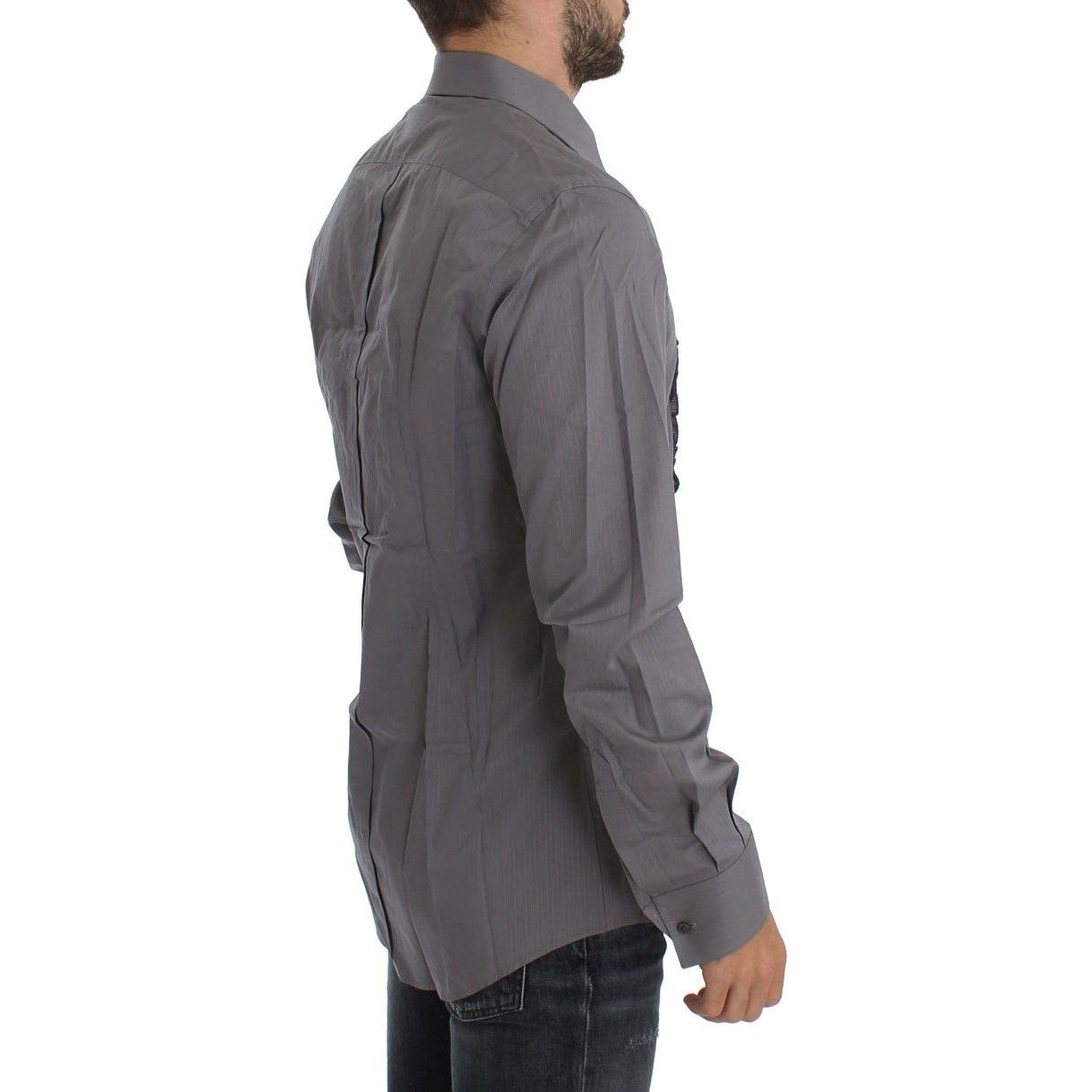 Dolce & Gabbana Purple Torero GOLD Slim Fit Dress Shirt