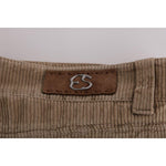 Ermanno Scervino Beige Cotton Velvet Regular Fit Pants Jeans & Pants