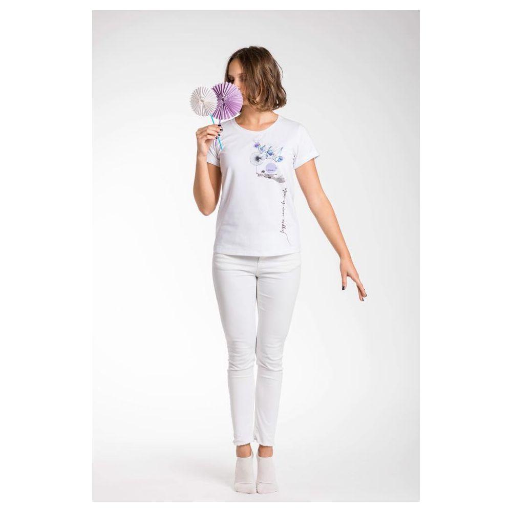 A.Tratti White Viscose T-Shirt