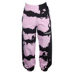 Comme Des Fuckdown Chic Pink Print Cotton Track Pants CO-10368-XS