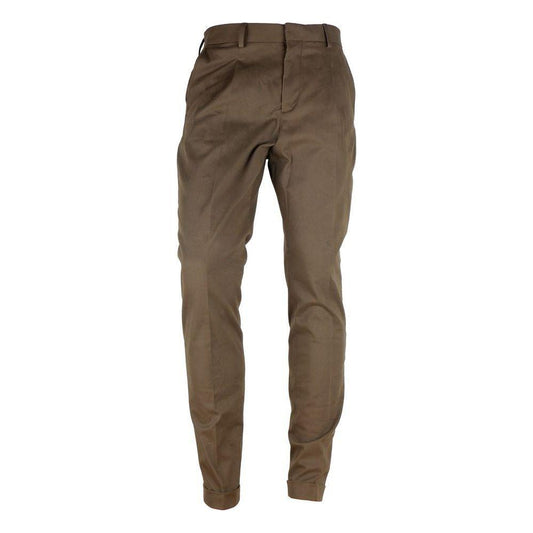 Made in Italy Brown Wool Men Trouser