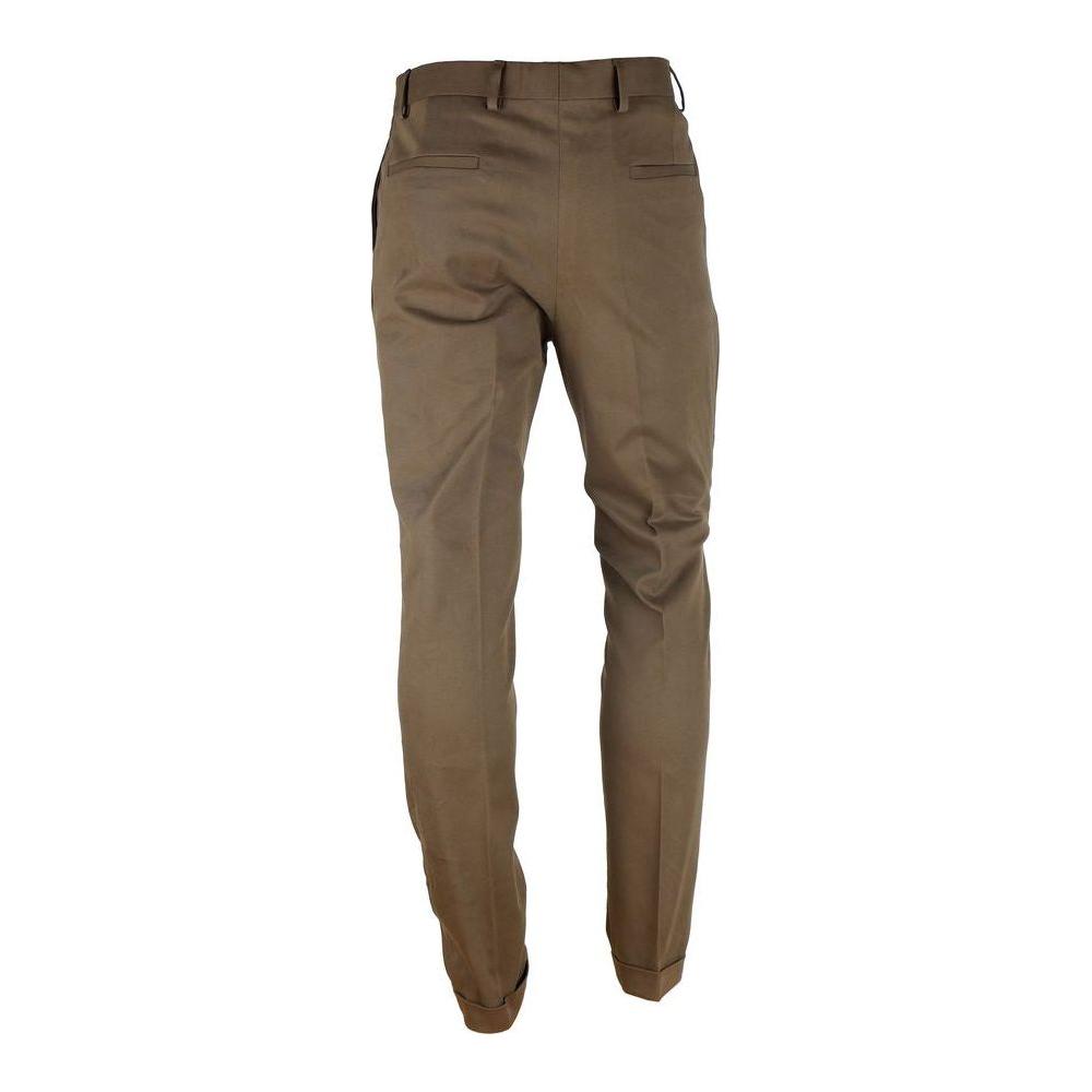 Made in Italy Brown Wool Men Trouser