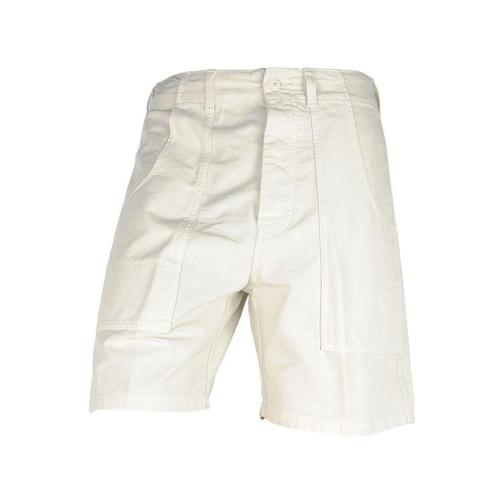 Don The Fuller White Cotton Men Bermuda Short