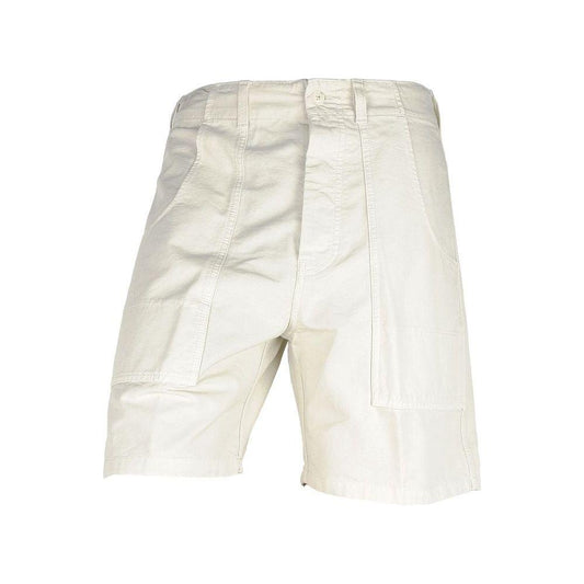 Don The Fuller White Cotton Men Bermuda Short