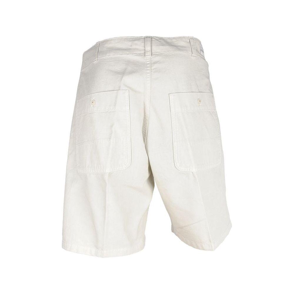 Don The Fuller White Cotton Men Bermuda Short