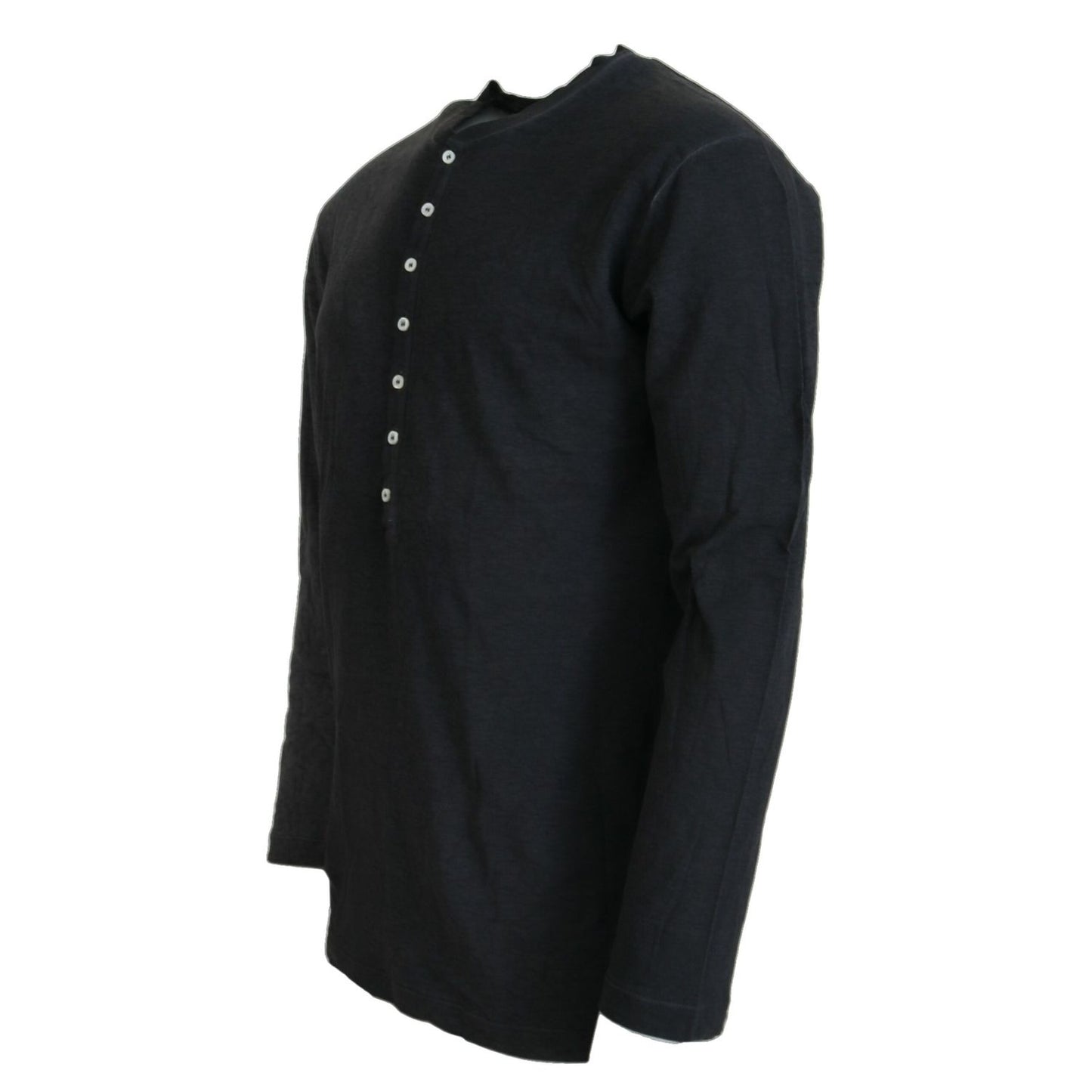 Dsquared² Black Cotton Linen Long Sleeves Pullover Sweater