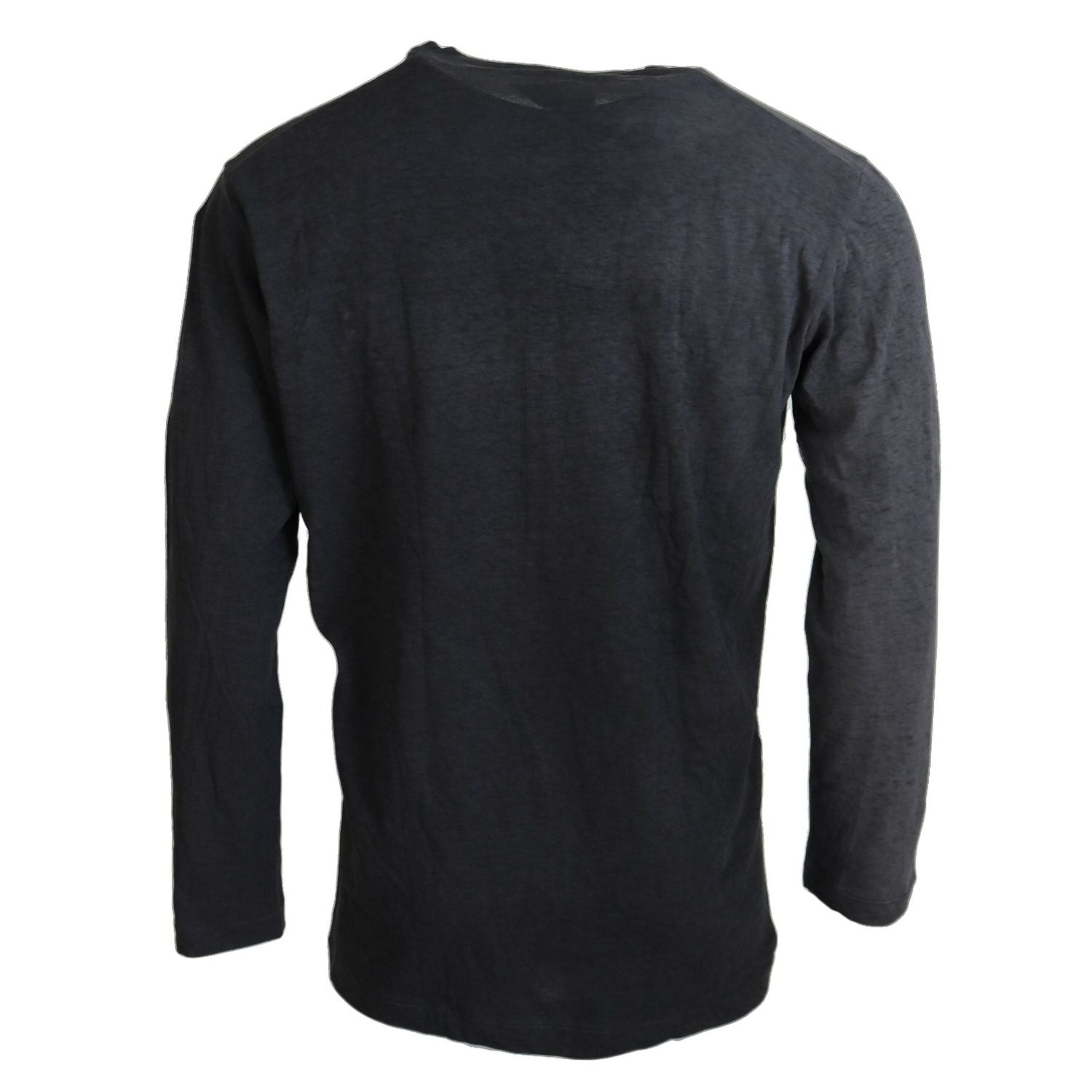 Dsquared² Black Cotton Linen Long Sleeves Pullover Sweater