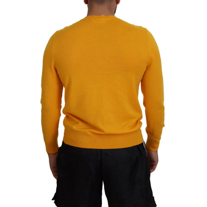 Dsquared² Orange Wool Long Sleeves Men Pullover Sweater