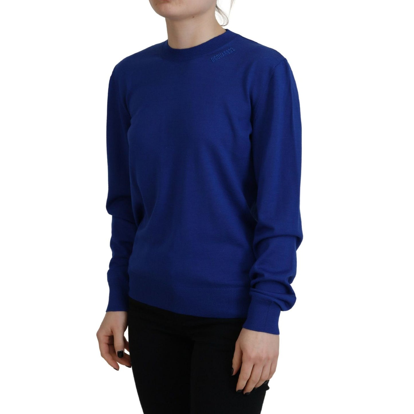 Dsquared² Blue Long Sleeve Crew Neck Casual Sweater