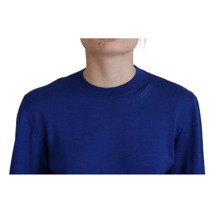 Dsquared² Blue Long Sleeve Crew Neck Casual Sweater