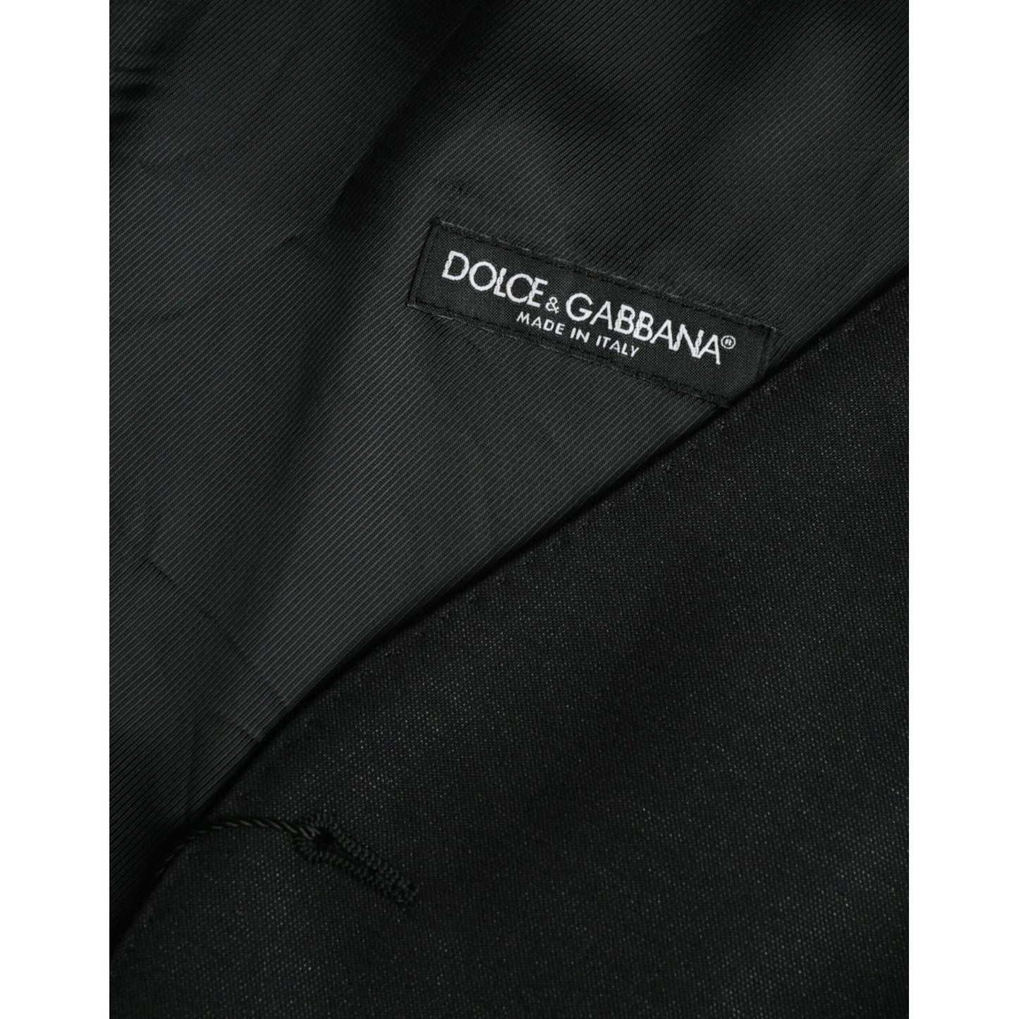 Dolce & Gabbana Black Wool Waistcoat Dress Formal Vest