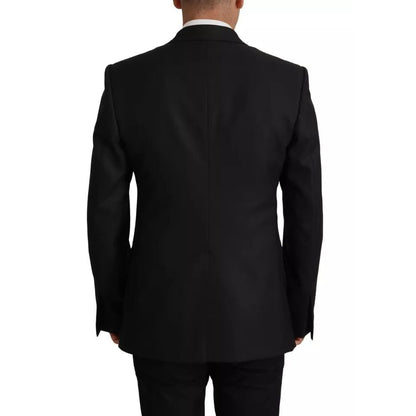 Dolce & Gabbana Black Polyester Single Breasted BlazerJacket