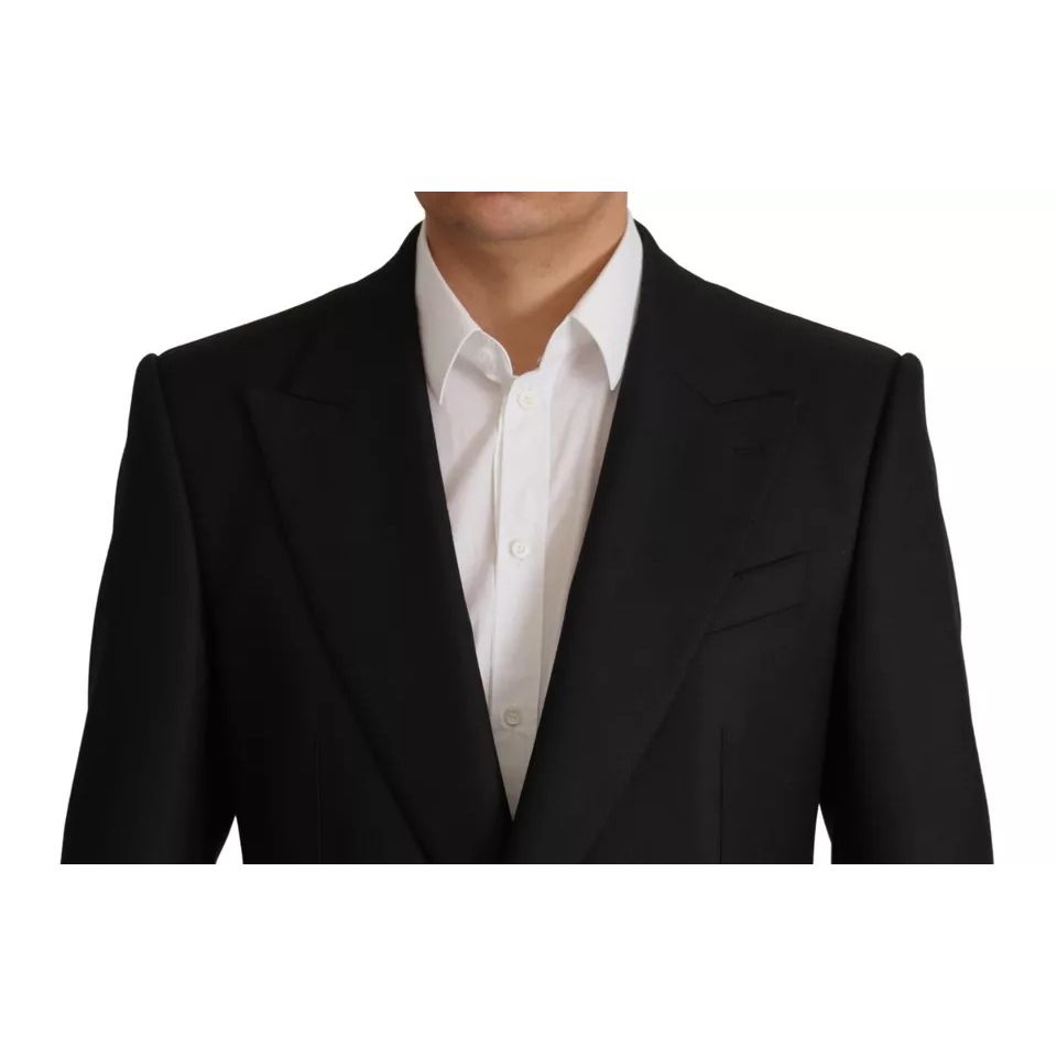 Dolce & Gabbana Black Polyester Single Breasted BlazerJacket