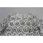 Dolce & Gabbana White Cutout Design Polyester A-line Midi Dress