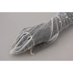 Dolce & Gabbana White Crystal Elbow Length Cotton Tulle Gloves