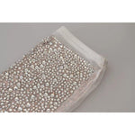 Dolce & Gabbana White Crystal Elbow Length Cotton Tulle Gloves