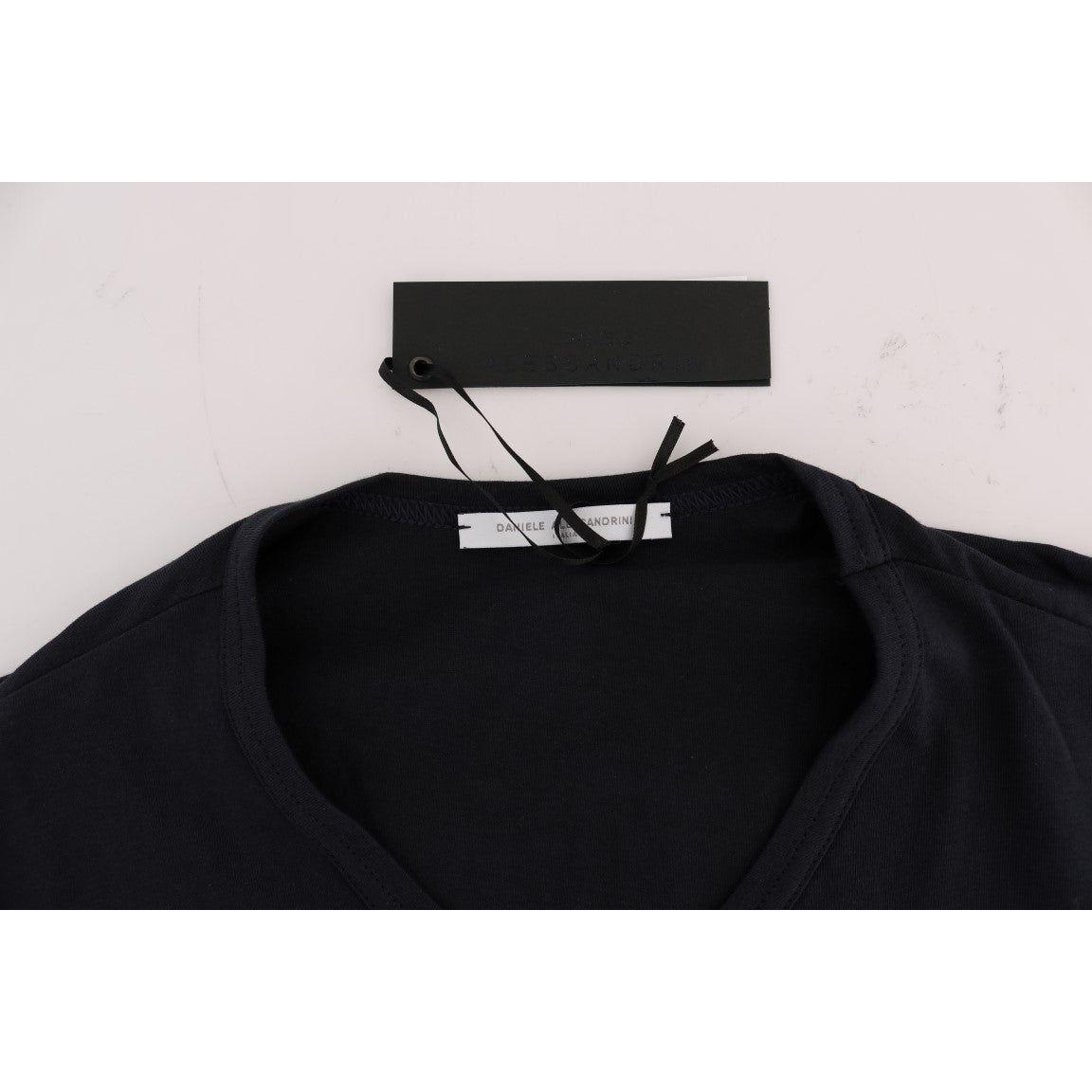 Daniele Alessandrini Blue Cotton V-neck T-Shirt 1728,67345645728,Blue,Clothing,Daniele Alessandrini,Material: 100% Cotton,Men,Men - Clothing,New with tags,S,T-Shirts - Clothing,T-Shirts - Men - Clothing,T-Shirts - T-Shirts - Clothing