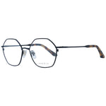 Sandro Black Women Glasses Frame in stainless steel with full-rim geometric design, demo lenses, and 135mm temples. Size 56-17-135.