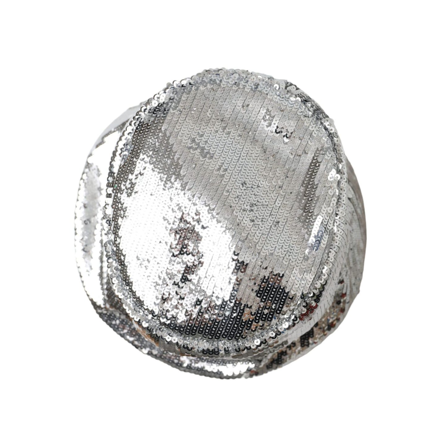 Dolce & Gabbana Silver Sequined Nylon Bucket Hat Men