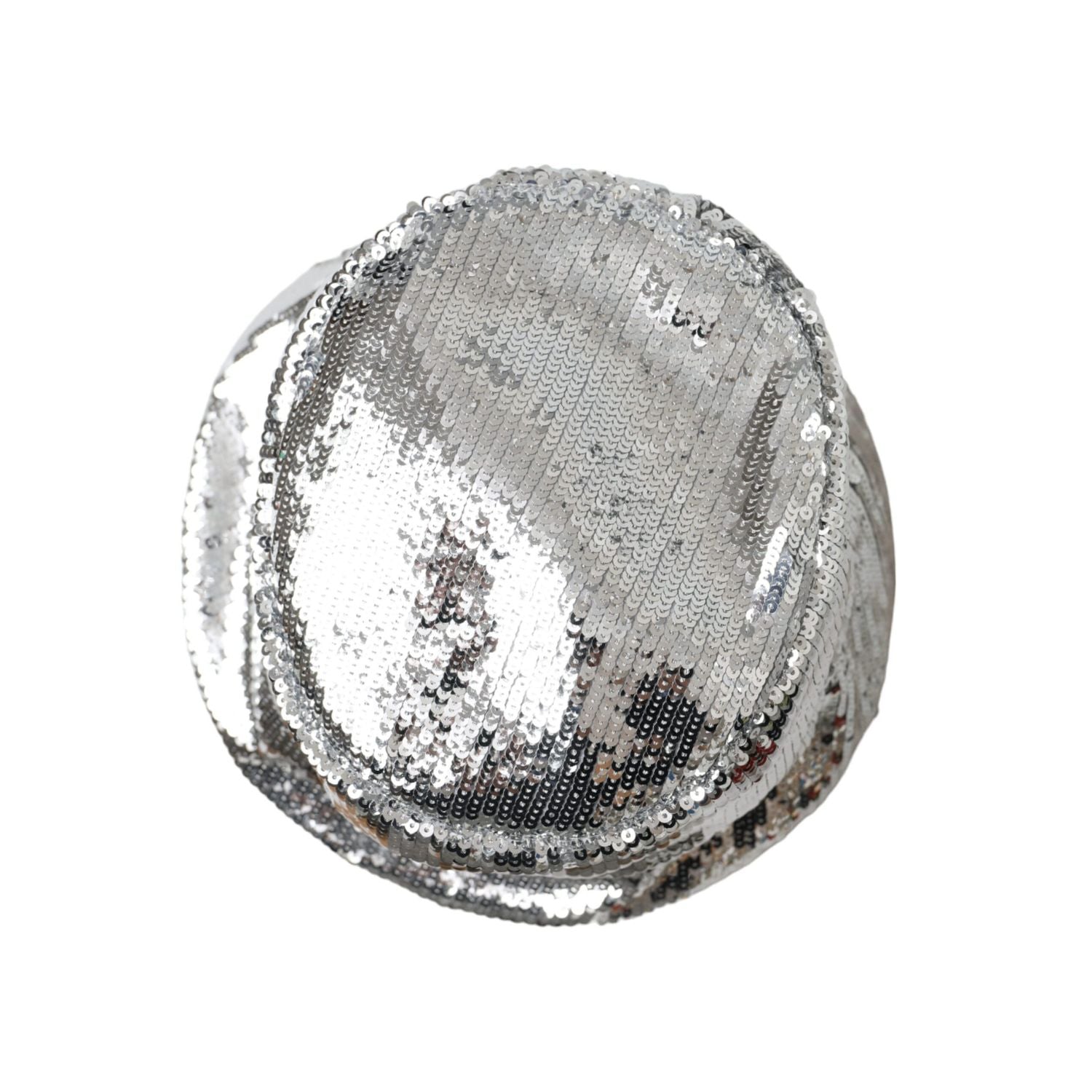 Dolce & Gabbana Silver Sequined Nylon Bucket Hat Men
