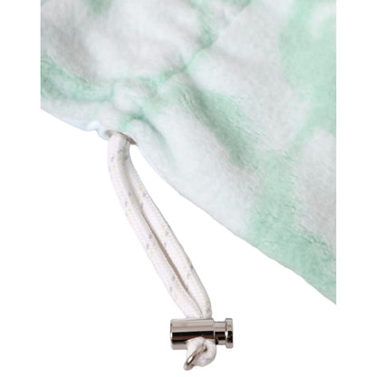 Dolce & Gabbana White Nylon Fleece Wrist Length Mitten Gloves