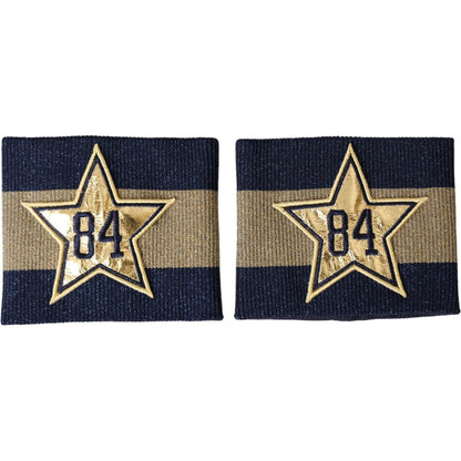 Dolce & Gabbana Black Gold Logo Star 84 Viscose Wristband