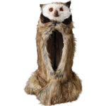 Dolce & Gabbana Brown Owl Faux Fur Whole Head Cap Hat