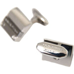Dolce & Gabbana Silver Plated Metal Brass DG Logo Pin Cufflinks SMY10208