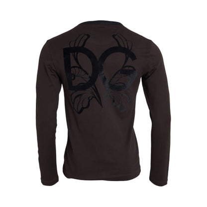Dolce & Gabbana Brown DG Logo Crewneck Pullover Sweater
