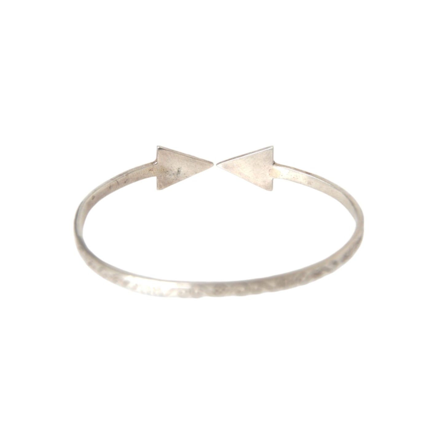 Nialaya Arrow Crystal 925 Silver Bangle Bracelet Women
