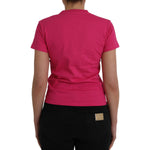 Balenciaga Pink Cotton Crew Neck Short Sleeves Tee Top T-shirt Balenciaga Maroon