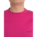 Balenciaga Pink Cotton Crew Neck Short Sleeves Tee Top T-shirt Balenciaga Maroon