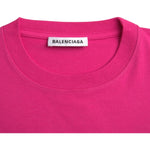 Balenciaga Pink Cotton Crew Neck Short Sleeves Tee Top T-shirt Balenciaga Violet Red