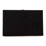 Dolce & Gabbana Black Silk Gold Frame Clutch Evening Party Purse Bag
