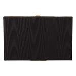Dolce & Gabbana Black Silk Gold Frame Clutch Evening Party Purse Bag