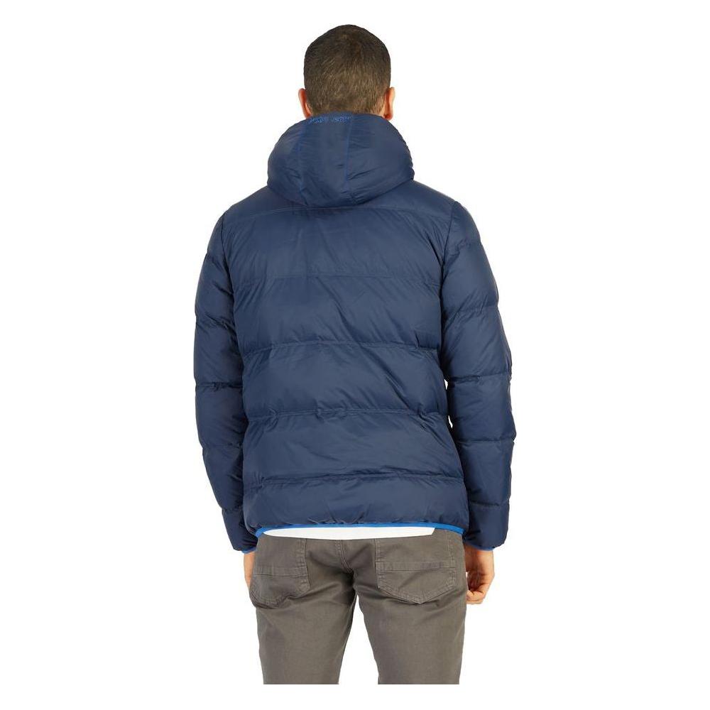 La Martina Blue Nylon Men's Jacket