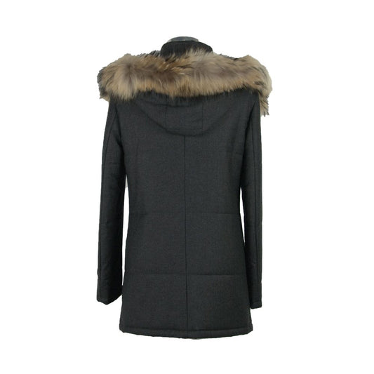 Made in Italy Black Wool Men's Jacket