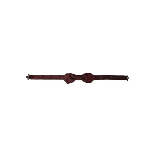 Dolce & Gabbana Red Silk Fantasy Adjustable Neck Men Bow Tie